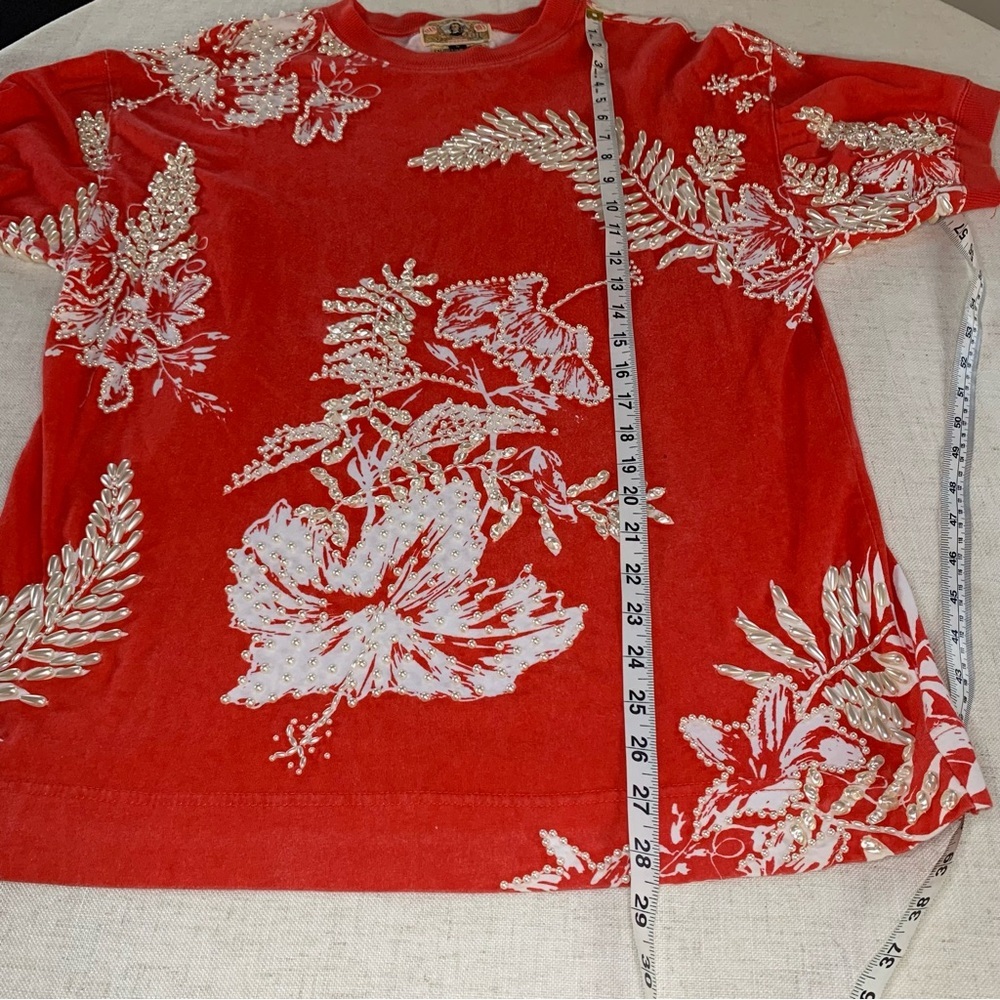 Vintage BIS BIS by Gene Ewing Oversized Beaded Pearl T-Shirt - Picture 12 of 16